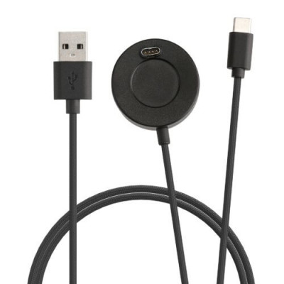 Cablu de incarcare USB pentru Garmin Venu 2/Venu Sq Music/Venu Sq, Kwmobile, Negru, Plastic, 59530.01 foto