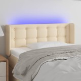 Gossi tablie de pat cu led, crem, 103x16x78/88 cm, textil