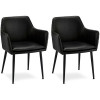 Set of 2 Black Dining Chairs Shiva