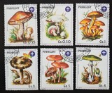 Set timbre Paraguay &ndash; Ciuperci / Fungi &ndash; 6 piese, obliterate, stare foarte bună