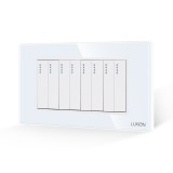 Cumpara ieftin Intrerupator Mecanic 8 Posturi LUXION cu Rama din Sticla, Standard Italian, 4M SmartElectro IntelligentHouse