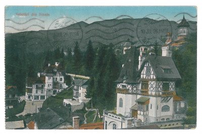 1974 - SINAIA, PELES Castle, Romania - old postcard - used - 1929 foto