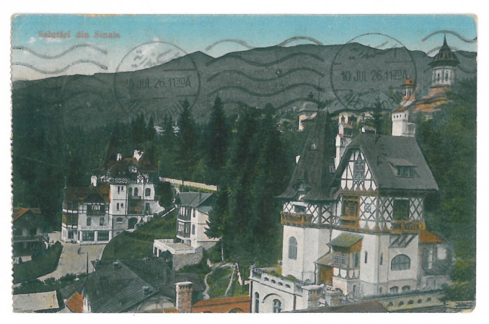 1974 - SINAIA, PELES Castle, Romania - old postcard - used - 1929