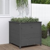 VidaXL Jardinieră de grădină, gri, 82,5x82,5x78 cm, lemn masiv de pin