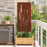 vidaXL Ecran de intimitate pentru grădină Floral Ruginit 50 x 140 cm 876314