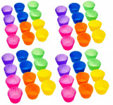 Cumpara ieftin Forma silicon pentru briose, 48 cavitati, Multicolor, 6 cm, 306COF