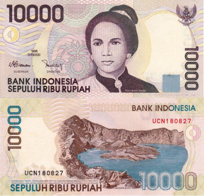 INDONEZIA 10.000 rupiah 1998 (1999) UNC!!! foto