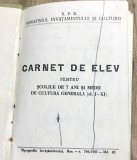 ACTE (5) Carnet de elev tipizat vechi din anul 1961, perioada RPR, Ministerul Invatamantului si Culturii, document scoala de colectie