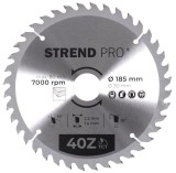 Kot&uacute;č Strend Pro TCT 185x2.2x30/20 mm 40Z, na drevo, p&iacute;lov&yacute;, SK pl&aacute;tky