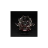 Cumpara ieftin Floare de lotus rosie din cristal de sticla -8cm