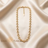 Cumpara ieftin Colier Geometria Elegantei , Colier placat cu aur cu design geometric