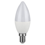 Bec led e14 c37 4.5w 3000k alb cald, cip samsung, Vtac