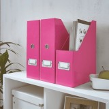 Suport documente vertical A4 carton roz Leitz WOW Click&amp;Store
