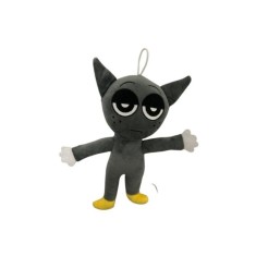 Jucărie de pluș Sprunki gri, cu picioare, gri &icirc;nchis, 25 cm