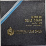 San Marino set monetarie 1973 cu 500 lire argint, Europa, Cupru-Nichel