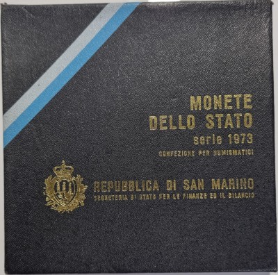 San Marino set monetarie 1973 cu 500 lire argint foto