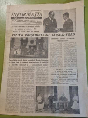 informatia bucurestiului 4 august 1975-vizita presedintelui american gerald ford foto