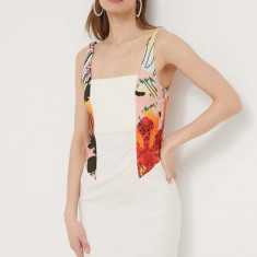 Desigual rochie MARBELLA LACROIX culoarea bej, mini, mulata, 24SWVW75