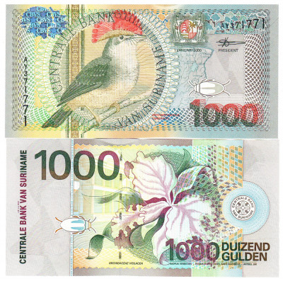 Suriname 1 000 Guldeni 2000 P-151 UNC foto