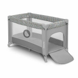 Patut pliant cu un nivel Stefi cu intrare laterala cu fermoar 2 roti 120x60 cm grey Lionelo