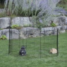 442037 Kerbl Outdoor Pet Enclosure with Door Silver foto