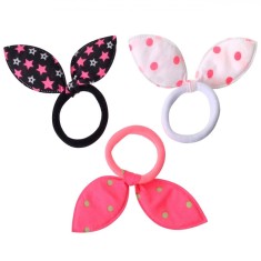 Elastice Păr Copii, Frotte, Set 6 Bucăți, Multicolor, Fundițe, Buline, Stele