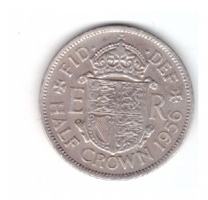 Moneda Anglia 1/2 / half crown 1956, stare buna, curata