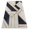 Exclusiv EMERALD covor 1015 glamour, stilat, marmură, geometric albastru inchis / aur, 140x190 cm