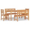 Set de sufragerie de gradina, lemn masiv de tec, 5 piese