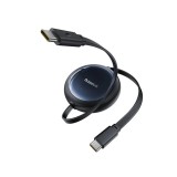 CABLU alimentare si date Baseus Nomos, Fast Charging Data Cable pt. smartphone, retractabil, USB Type-C la USB Type-C 100W, 1.5m, negru &quot;P10370900123-