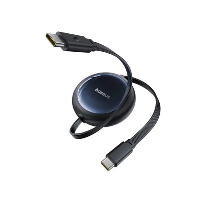 CABLU alimentare si date Baseus Nomos, Fast Charging Data Cable pt. smartphone, retractabil, USB Type-C la USB Type-C 100W, 1.5m, negru &amp;quot;P10370900123- foto