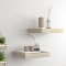 Gossi rafturi perete suspendate, 2 buc., stejar, 23x23,5x3,8 cm, mdf
