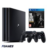 Consola Sony Playstation 4 Pro Ps4 1tb + Doua Controllere + The Last Of Us PlayStation 4, Second-Hand