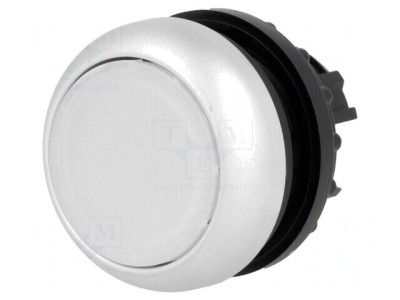Comutator apăsare 22mm alb IP67 foto