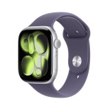 Apple Watch Series 11 GPS + Cellular 46mm Silver Aluminium Case with Purple Fog Sport Band - S M