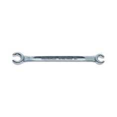 Stahlwille 41081012, Cheie dubla pentru conducte, Nr. 24, hexagon, metric, cap inclinat la 10 gr, finisare cromata, made in Germany, 10 x 12mm foto