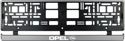 Set 2 bucati, suport numar inmatriculare argintiu Opel foto