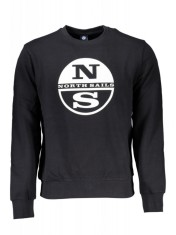 Bluza barbati, cu imprimeu cu logo, Regular fit, negru (Marime: S) foto