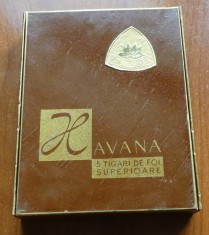 Fabrica de tigarete Cluj, Cutie goala Havana, 5 tigari de foi, 1952, 3