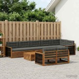 Cumpara ieftin Set de canapele de exterior 9 buc. 8-Locuri Natural si Antracit