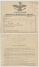 Muntenia anii 1840 document rarisim al serviciului de diligente din Braila foto