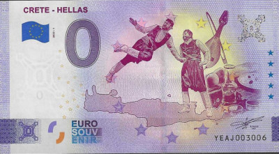 !!! 0 EURO SOUVENIR - GRECIA , CRETA , DANSATORI - 2022.1 - UNC foto