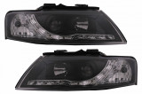 Faruri LED DRL Audi A4 Cabriolet B6 8H7 8HE (2002-2006) Negru Performance AutoTuning