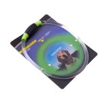 Zgarda pentru c&acirc;ini cu LED, 70 cm, marime L, Verde