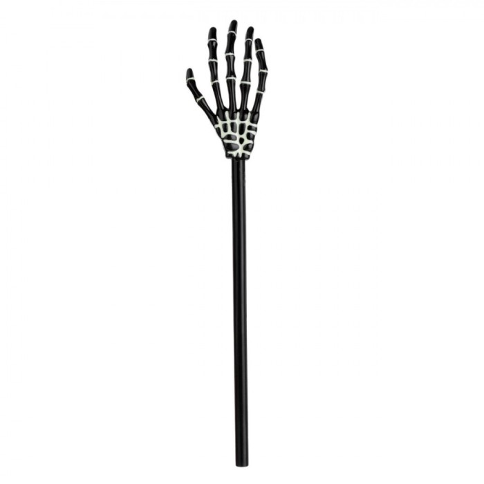 Creion 3D, Model Halloween, Topper M&acirc;nă, Negru, 23cm