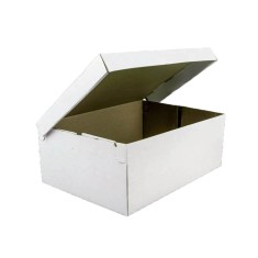 Set 100 Cutii pentru Papuci, 335x190x125 mm, cu Autoformare, Carton Alb/Natur foto