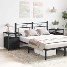 vidaXL Cabinet de noptieră 2 pcs Stejar negru 44 x 45 x 60 cm 862922