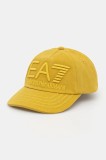 EA7 Emporio Armani șapcă culoarea galben, cu imprimeu, AF13150.7X000052