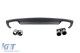 Difuzor tip S4 cu capace cromate potrivit pentru bara spate S-line pentru Audi A4 sedan 2012-2015 -oo--oo- Performance AutoTuning