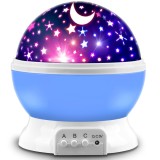 Cumpara ieftin Proiector Lumini de Noapte pentru Copii, Lampa de veghe Rotativa, cu Proiectie Stele si Luna, Ideala pentru un Somn Linistit